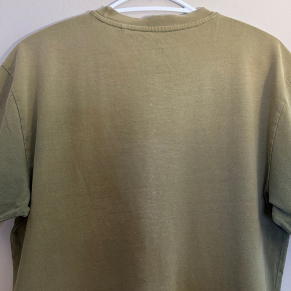 CAT Olive Green Cotton T-Shirt with Pocket & Logo - Picture 11 of 12